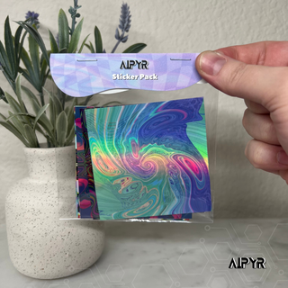 Psychedelic Holographic Sticker Pack by Aipyr