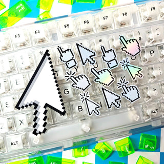 Holographic Retro Computer Cursor Stickers