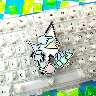 Holographic Retro Computer Cursor Stickers