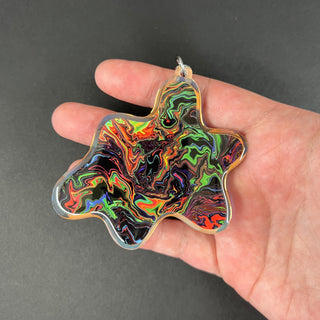 Neon Chaos Blob Keychain