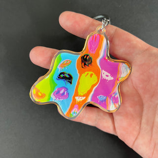 Acid Meltdown Blob Acrylic Keychain by AIPYR