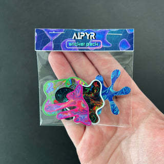 Small Trippy Blobs Holographic Sticker Pack by AIPYR