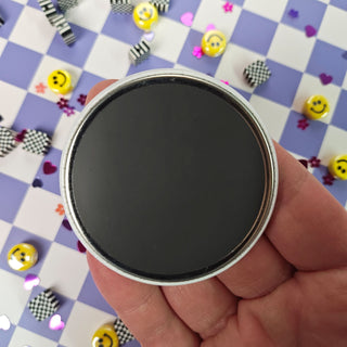 Pink and Black Hearts - Button or Magnet