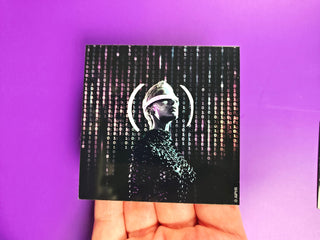 Holographic Matrix Cyber Girl Sticker