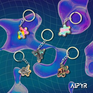 Trippy Blob Mini Keychain by AIPYR
