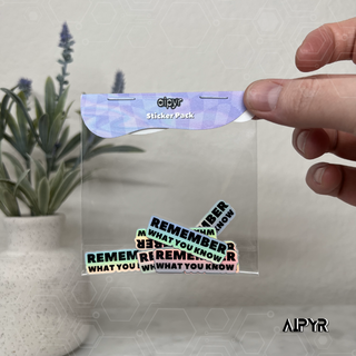 Remember What You Know Mini Holographic Sticker Pack by Aipyr