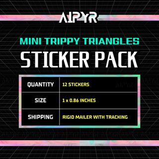 Mini Trippy Triangles Holographic Sticker Pack by AIPYR