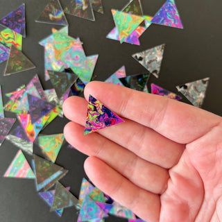 Mini Trippy Triangles Holographic Sticker Pack by AIPYR