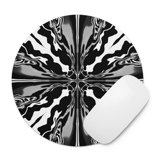 Monochrome Glitch Mouse Pad