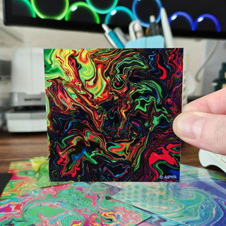 3 inch Neon Chaos Sticker