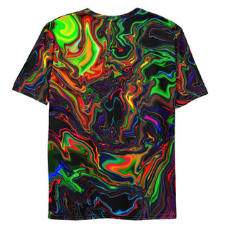 Back view of the Neon Chaos Psychedelic T-Shirt.