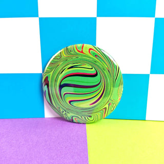 Neon Green Orb Button or Magnet