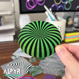 3 inch Neon Green Orb Sticker