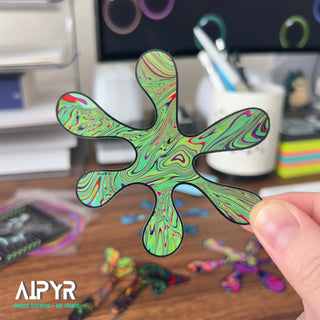 Neon Green Splat Sticker