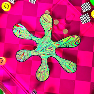 Neon Green Splat Sticker