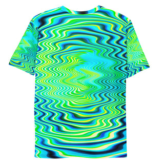 Neon Hypnosis t-shirt with psychedelic design on stretch polyester fabric in regular fit
