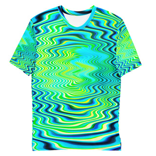 Neon Hypnosis t-shirt with psychedelic design on stretch polyester fabric in regular fit