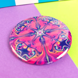 Neon Starburst Button or Magnet