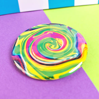Neon Swirl Button or Magnet