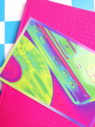 Neon Abstract Tech Art Print