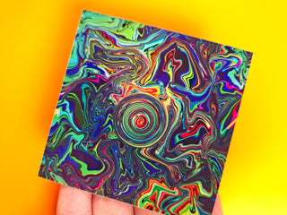 Neon Vortex Holographic Sticker