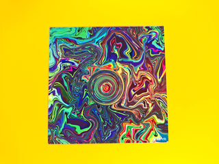 Neon Vortex Holographic Sticker