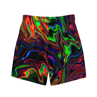 Back view of the Neon Chaos Swim Trunks by AIPYR.