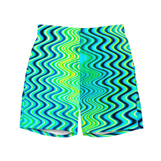 Front view of the Neon Hypnosis Swim Trunks by AIPYR.