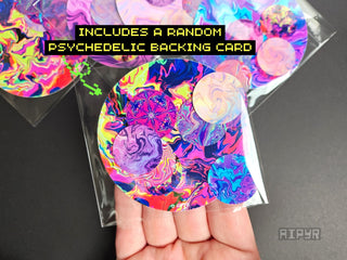 Pink Psychedelic Mini Stickers