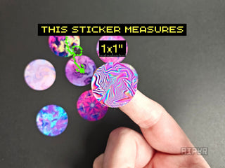 Pink Psychedelic Mini Stickers
