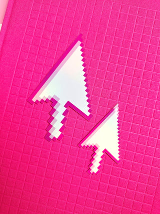 Pink Retro Computer Cursor Sticker
