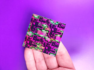 Small Pink Glitch Sticker