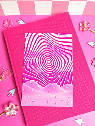 Pink Trippy Webcore Art Print