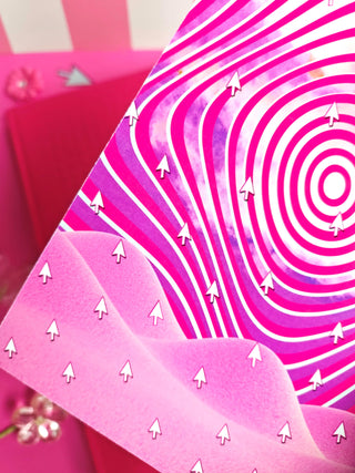 Pink Trippy Webcore Art Print