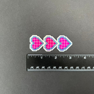 Pixelated Hearts Sticker by AIPYR