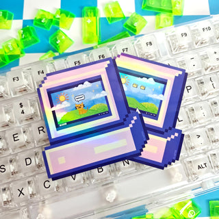 Kawaii Pixel Art Computer Sticker