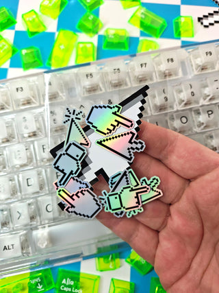 Holographic Retro Computer Cursor Stickers