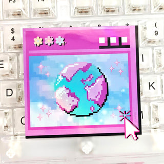 Pink Kawaii Computer Sticker