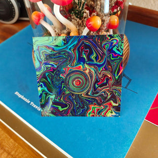 Neon Vortex Holographic Sticker