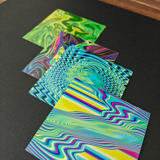 Close up of the Psychedelic Stickers Pack 4