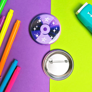 Purple Y2K CD Button
