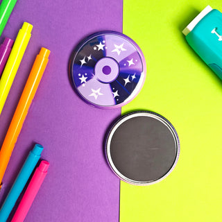 Purple CD Button or Magnet