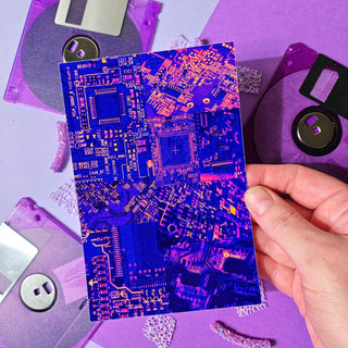 Purple Circuits Vaporwave Mini Print