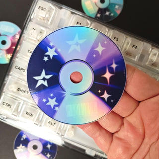Purple Y2K CD Sticker