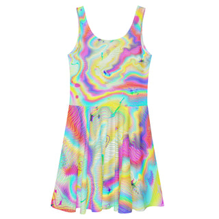 Back of the Rainbow Dreamcore Skater Dress.