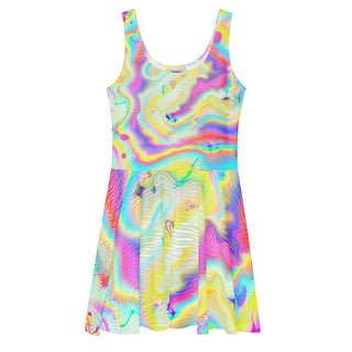 Front of the Rainbow Dreamcore Skater Dress