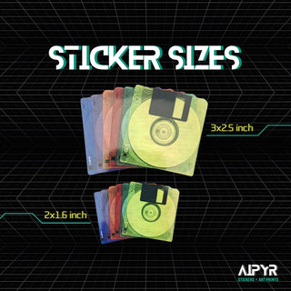 Rainbow Floppy Disk Sticker 1