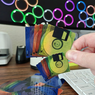 Rainbow Floppy Disk Sticker 1