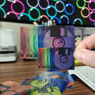 Rainbow Floppy Disk Sticker 2