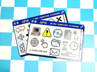 90s Retro Computer Sticker Set